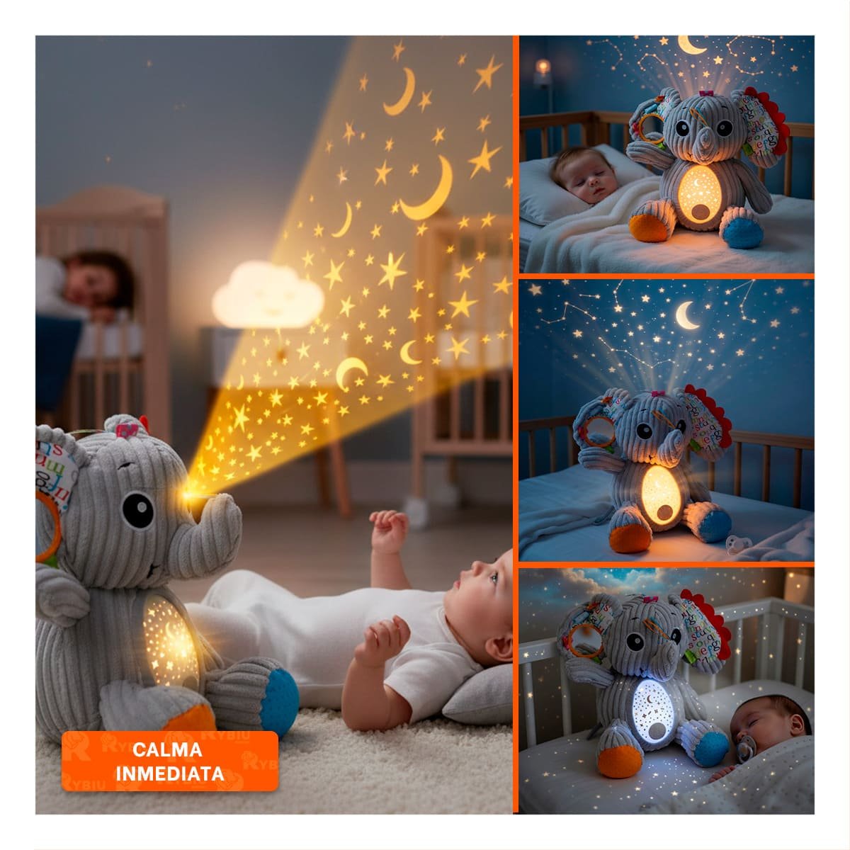 MUNECO PLOMO EN FORMA DE EN FORMA DE ELEFANTE CON PROYECTOR Y SONIDO Y+LIGAS REGALO - 5