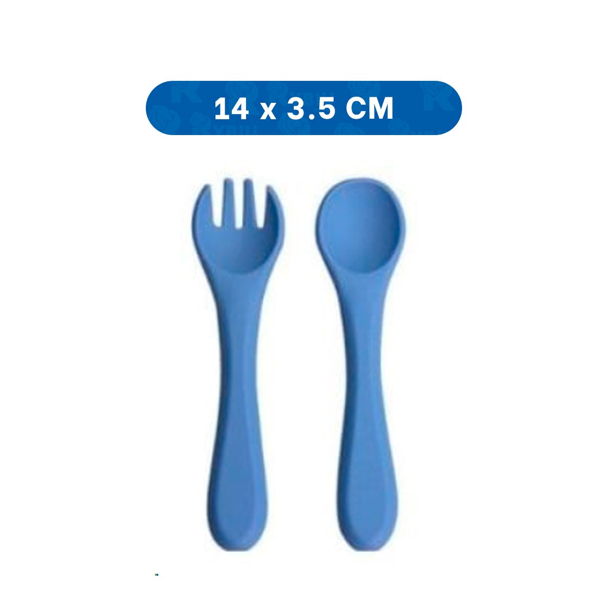 JUEGO EN COLOR AZUL DE CUCHARA Y TENEDOR PARA USO DIARIO Y+LIGAS REGALO - 4