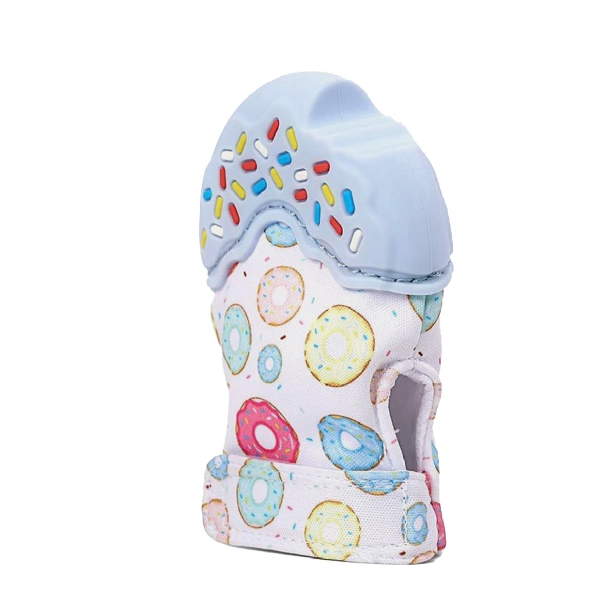 MORDEDOR EN FORMA FORMA DE DONA EN COLOR CELESTE PARA ESTIMULACION Y+REGALO STICKER - 3