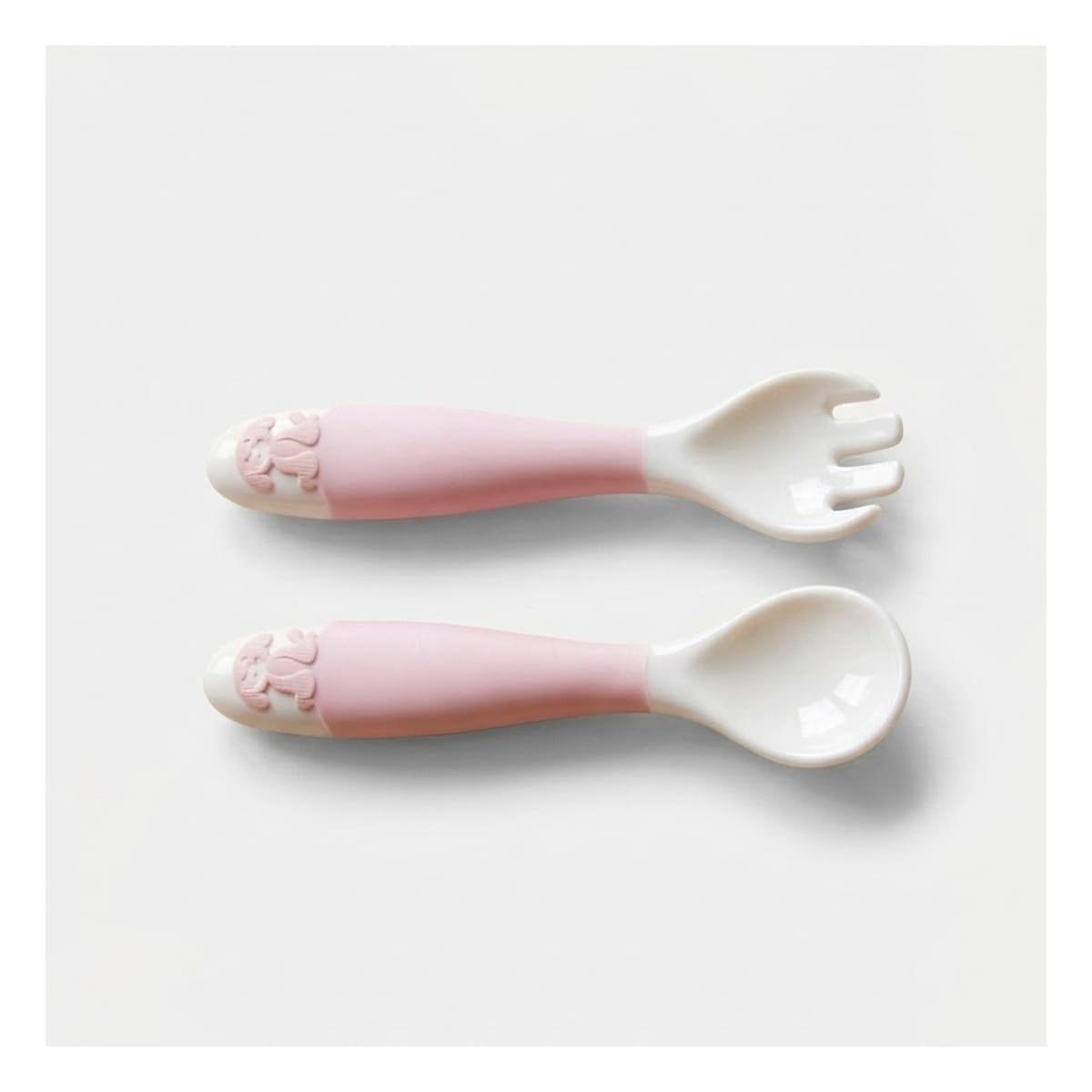 PACK6 CONJUNTO DE CUCHARA Y TENEDOR FORMA PERRITO EN COLOR ROSADO CON ESTUCHE INFANTIL - 3