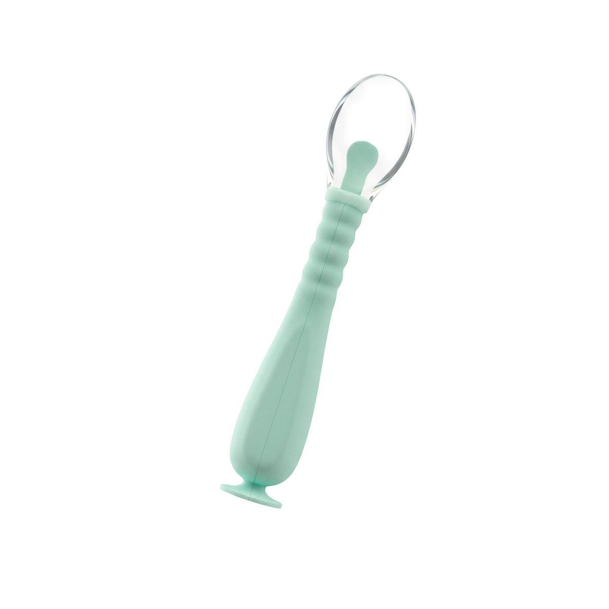 UTENSILIO ERGONOMICO VERDE AGUA CON VENTOSA Y ESTUCHE HIGIENICO Y+REGALO STICKER - 3
