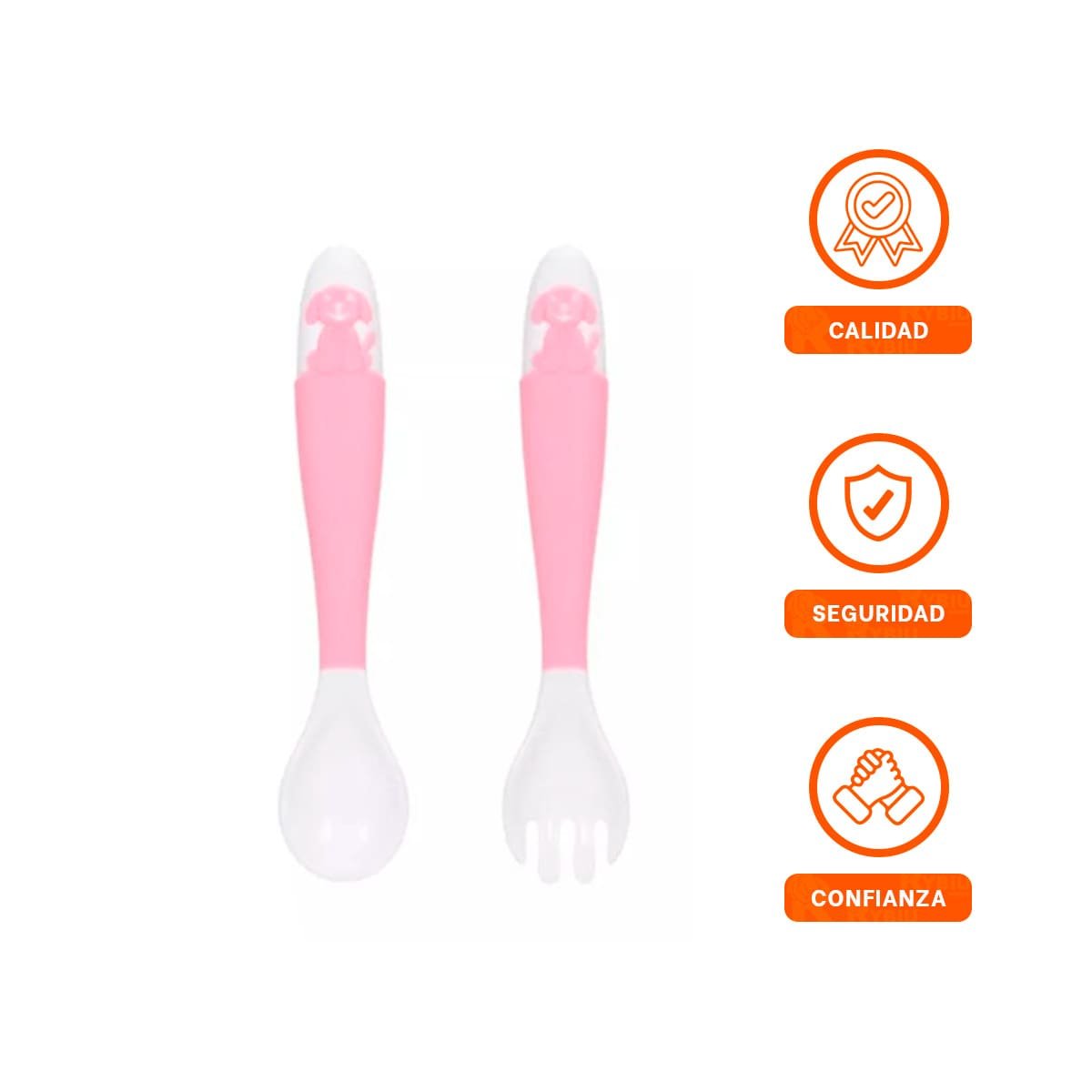 JUEGO FORMA PERRITO EN COLOR ROSADO CON ESTUCHE HIGIENICO Y UTENSILIOS INFANTILES - 3