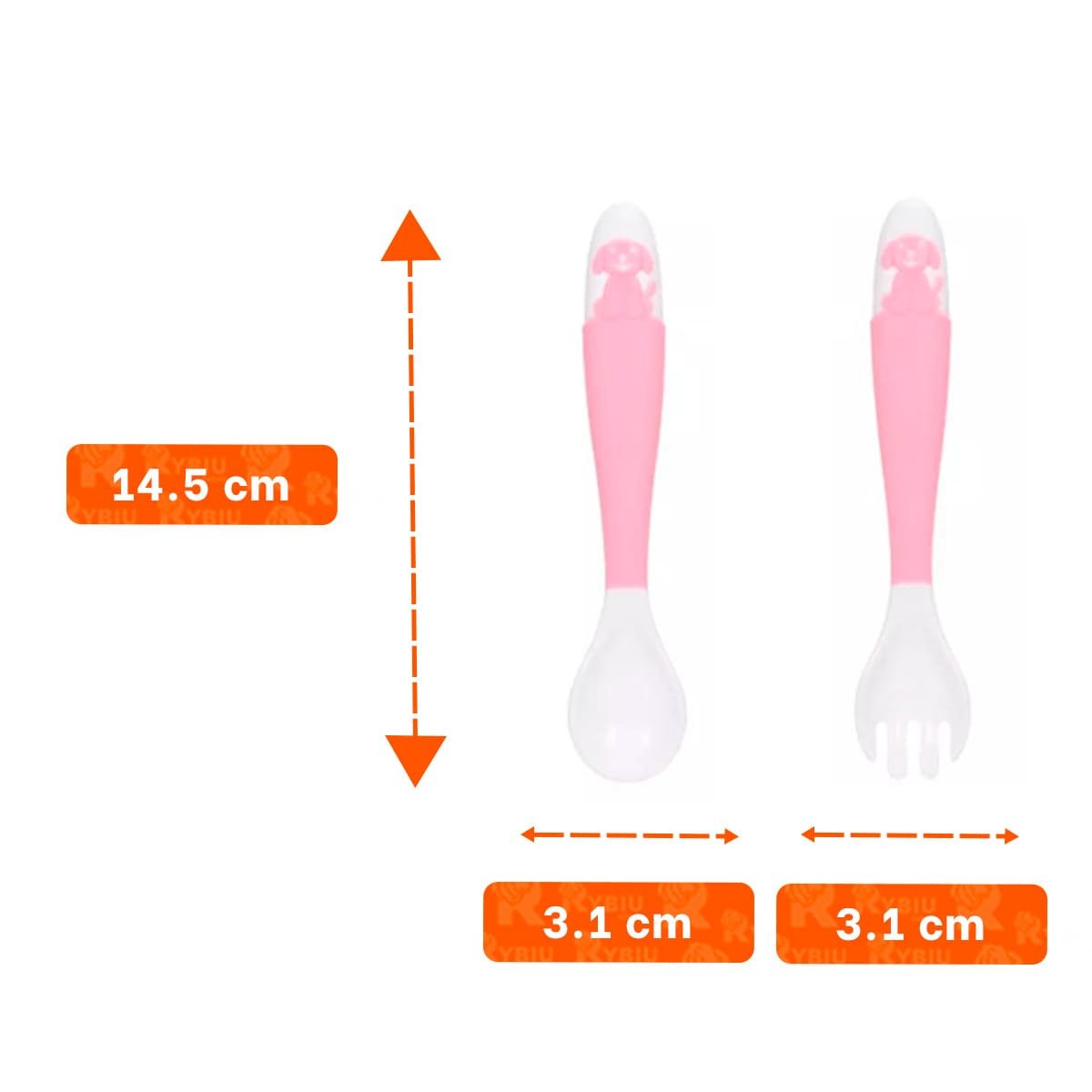 JUEGO FORMA PERRITO EN COLOR ROSADO CON ESTUCHE HIGIENICO Y UTENSILIOS INFANTILES - 4