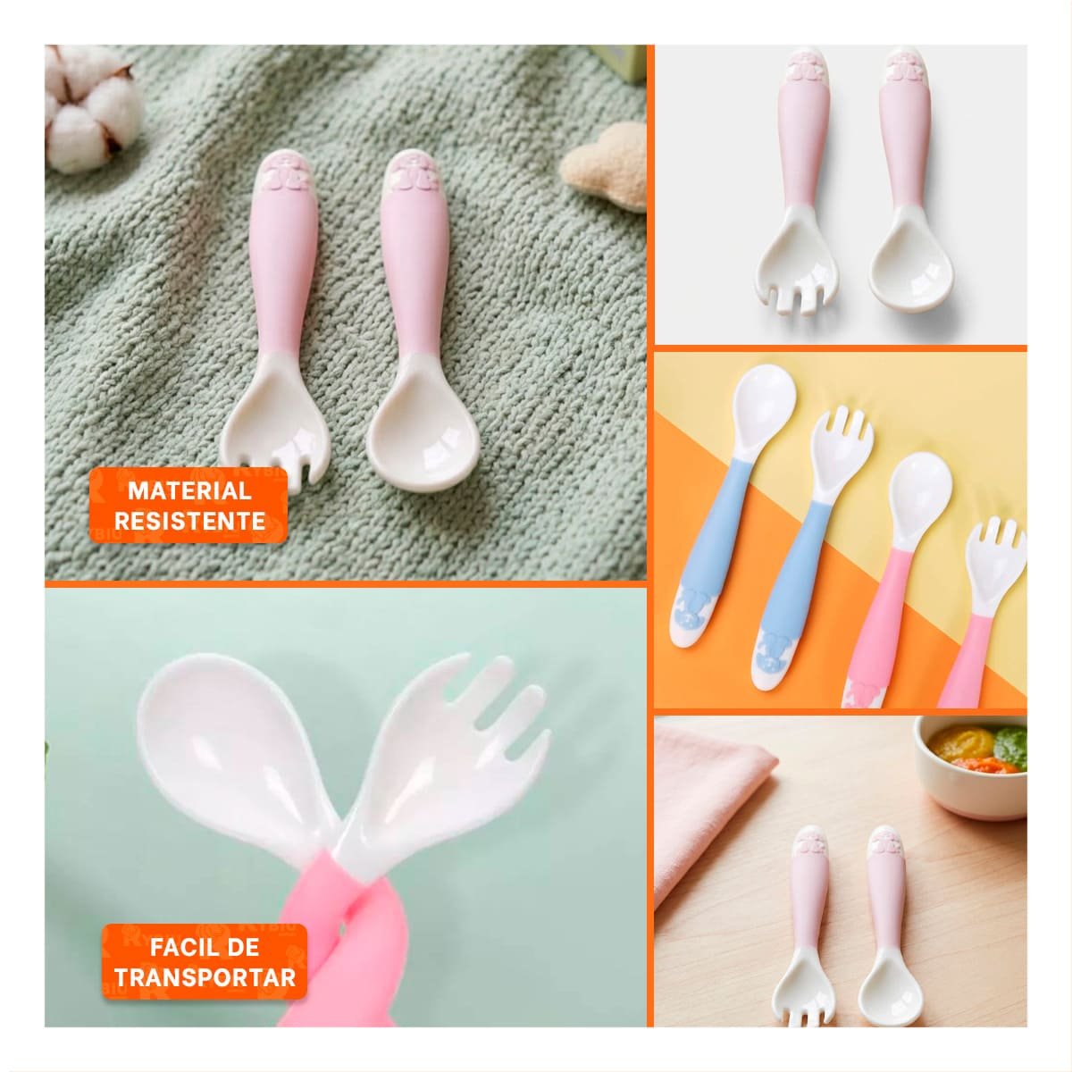 JUEGO FORMA PERRITO EN COLOR ROSADO CON ESTUCHE HIGIENICO Y UTENSILIOS INFANTILES - 5