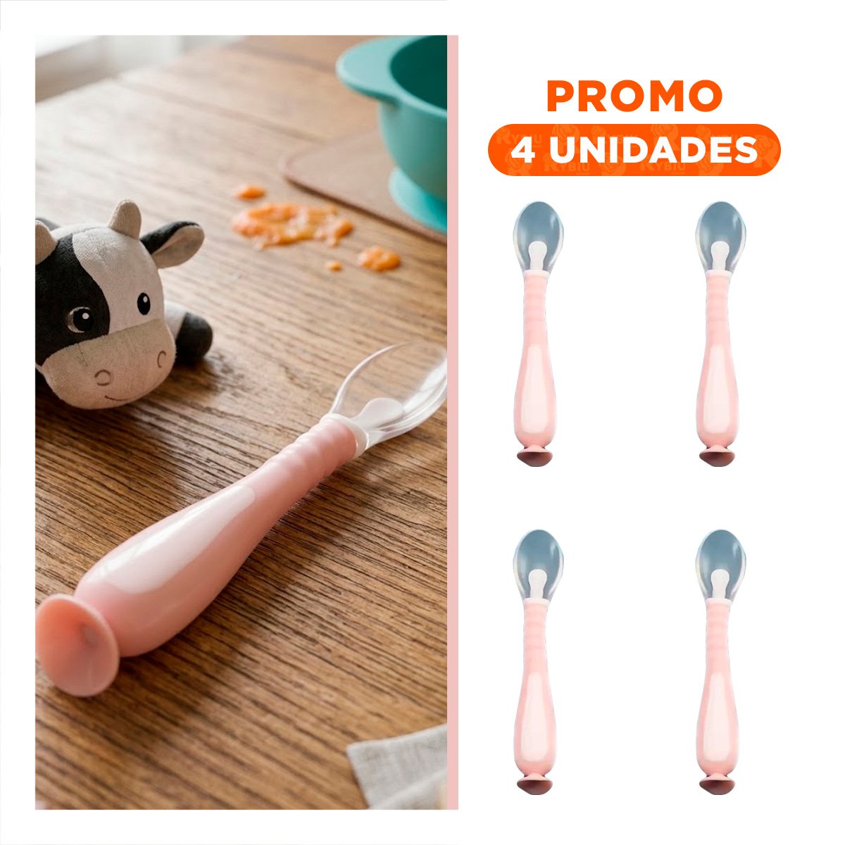 PACK4 ACCESORIO ERGONOMICO ROSADO CON VENTOSA INTEGRADA INCLUYE ESTUCHE Y+REGALO STICKER - 1