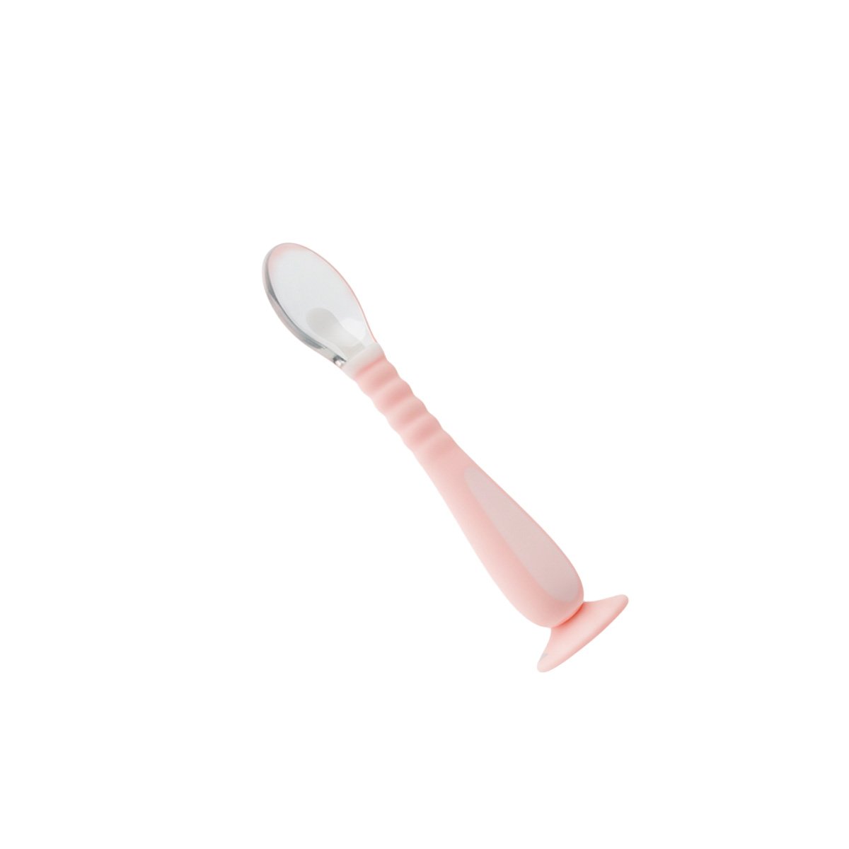 UTENSILIO ERGONOMICO ROSADO CON VENTOSA Y ESTUCHE HIGIENICO Y+REGALO STICKER - 3