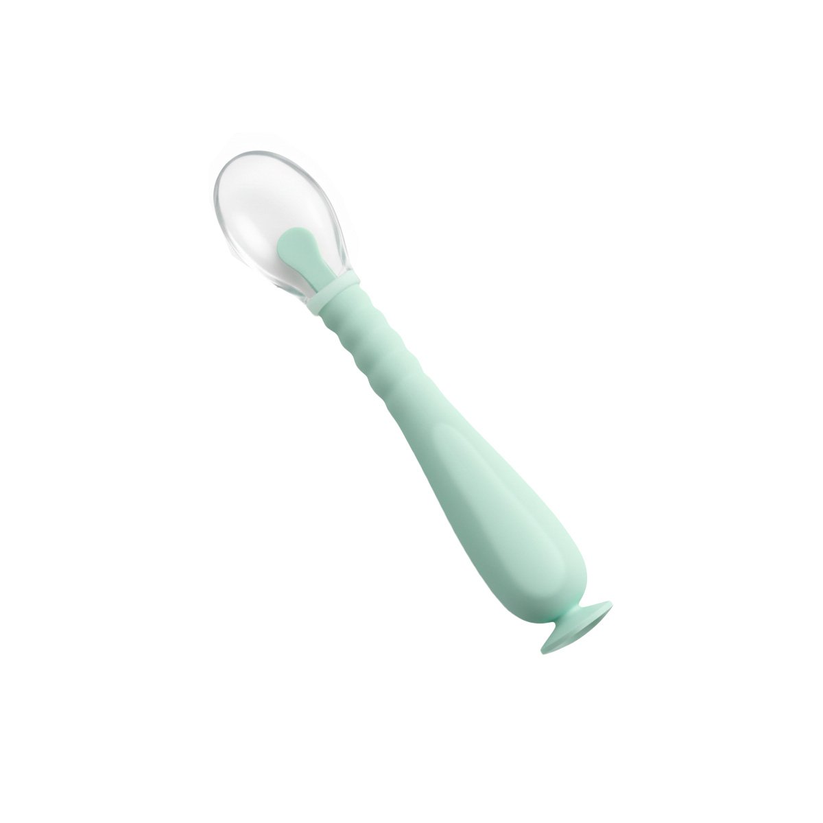 UTENSILIO VERDE AGUA CON BASE VENTOSA Y ESTUCHE PORTATIL SEGURO Y+PAPEL REGALO - 1