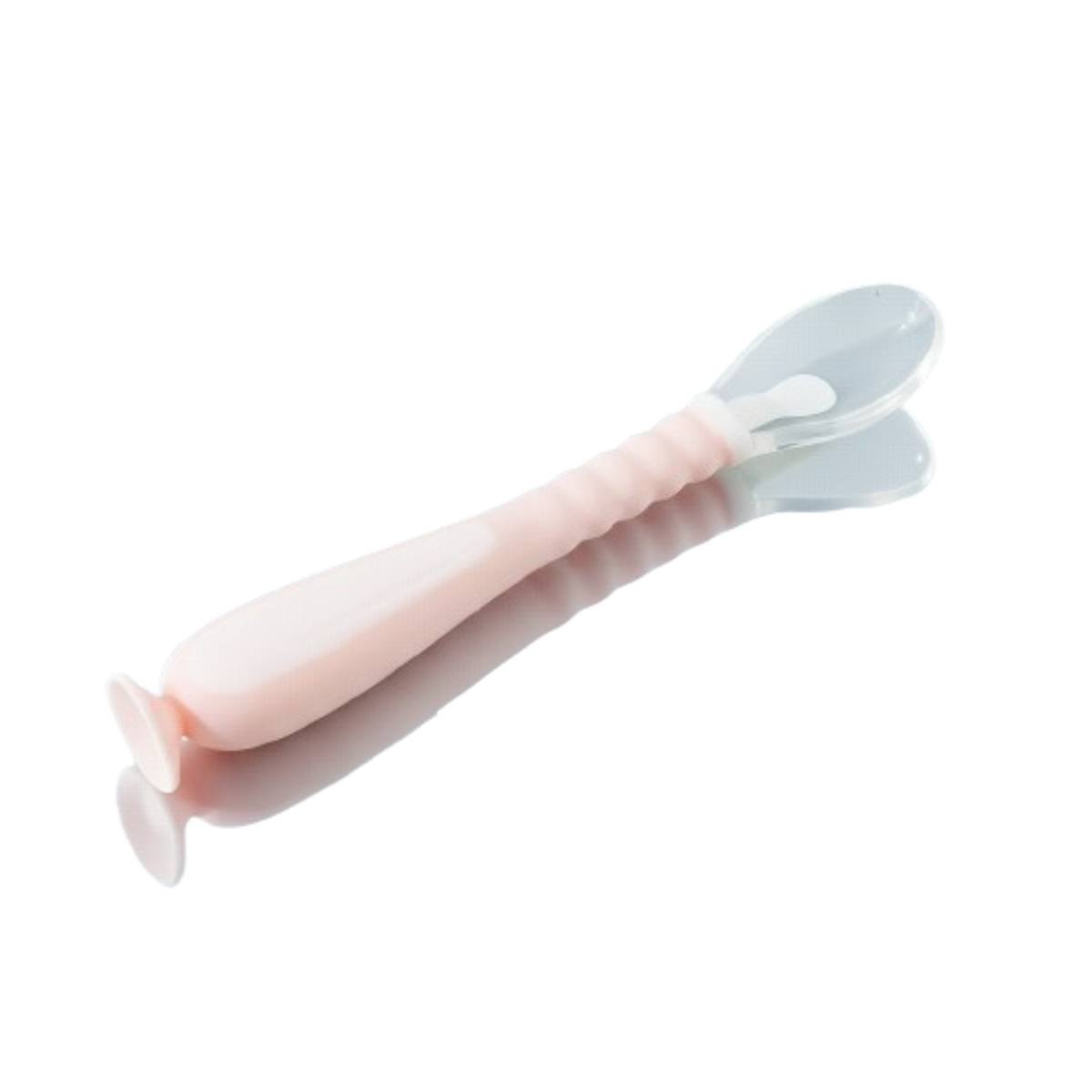 PACK6 ALIMENTADOR ERGONOMICO ROSADO CON 2 CUCHARAS INFANTILES Y ESTUCHE Y+REGALO STICKER - 2