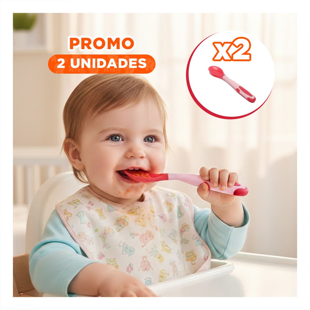 PACK2 ACCESORIO INFANTIL EN COLOR ROJO ELABORADO EN SILICONA SUAVE Y+REGALO STICKER - 1