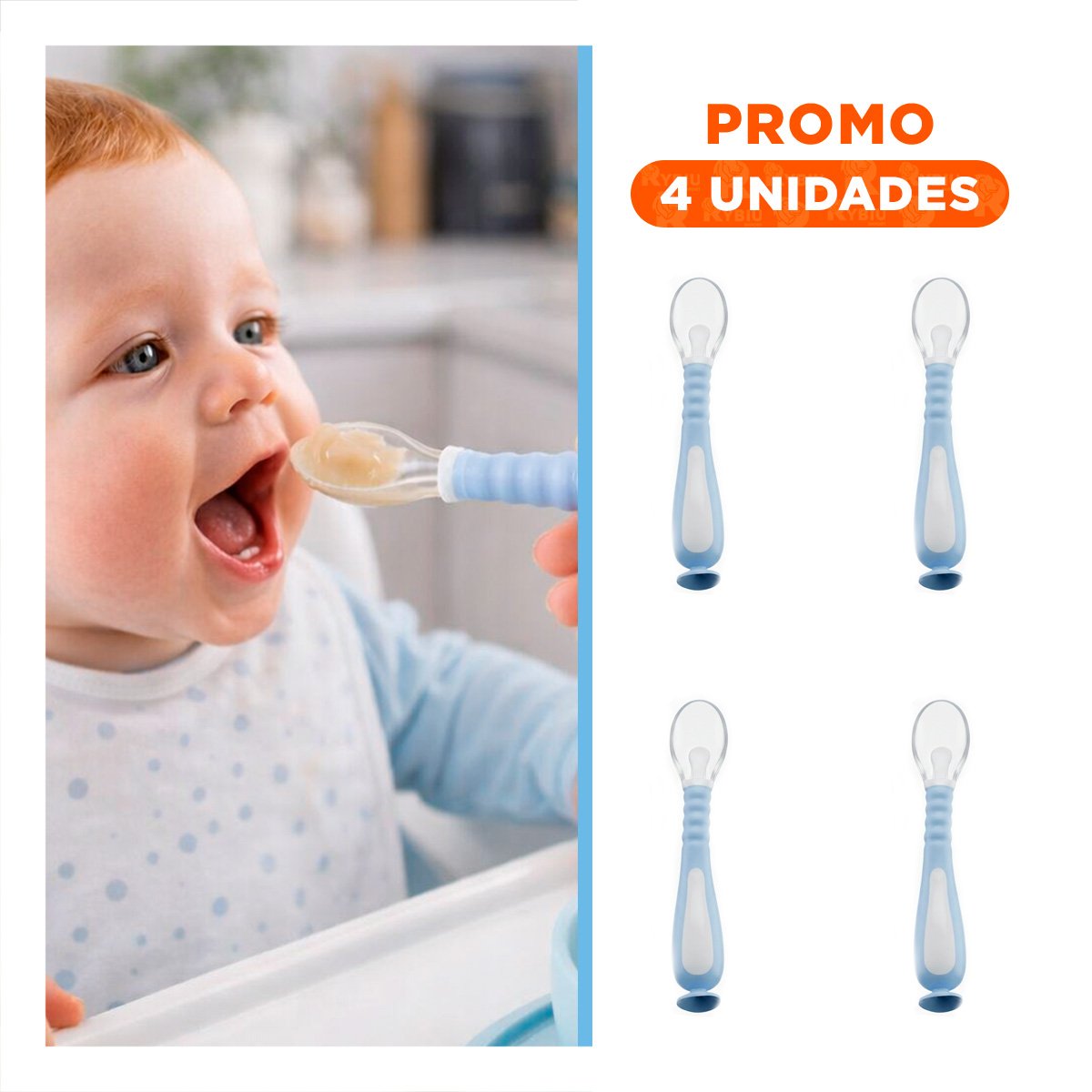 PACK4 ACCESORIO ERGONOMICO CELESTE CON VENTOSA INTEGRADA INCLUYE ESTUCHE Y+REGALO STICKER - 1