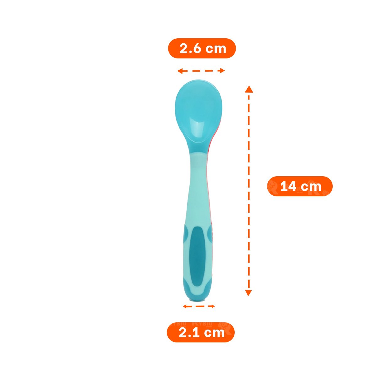 PACK6 CUCHARA DE ALIMENTACION INFANTIL EN COLOR CELESTE EN MATERIAL SILICONA FLEXIBLE - 4