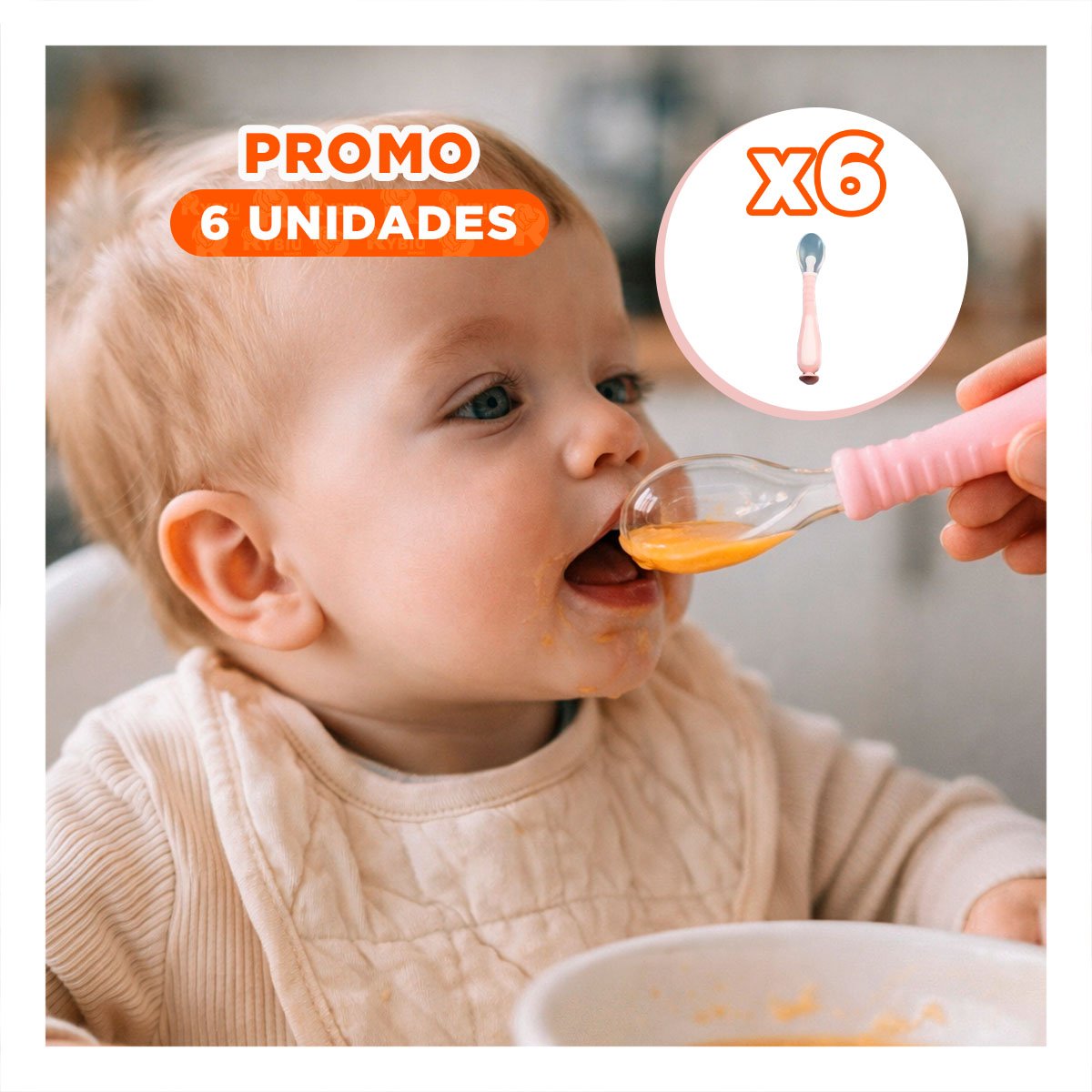 PACK6 UTENSILIO INFANTIL ROSADO CON ESTUCHE Y VENTOSA INTEGRADA Y+REGALO STICKER - 1
