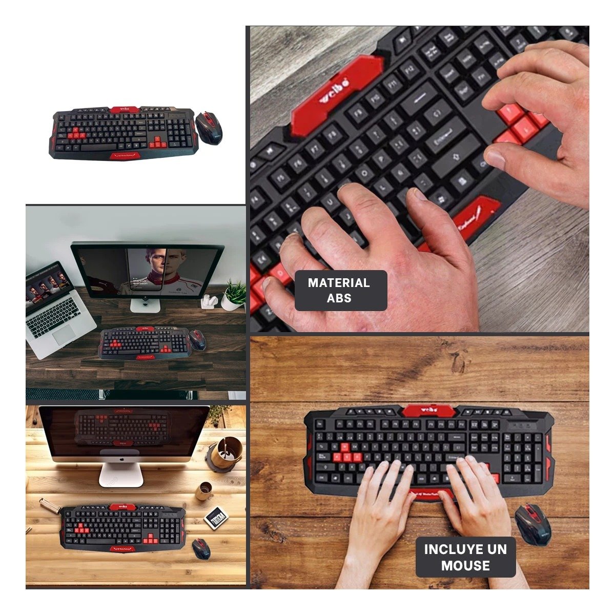 PACK4 DUO DE ABS TECLADO NEGRO PARA USO DIARIO DE CALIDAD Y+REGALO STICKER - 2