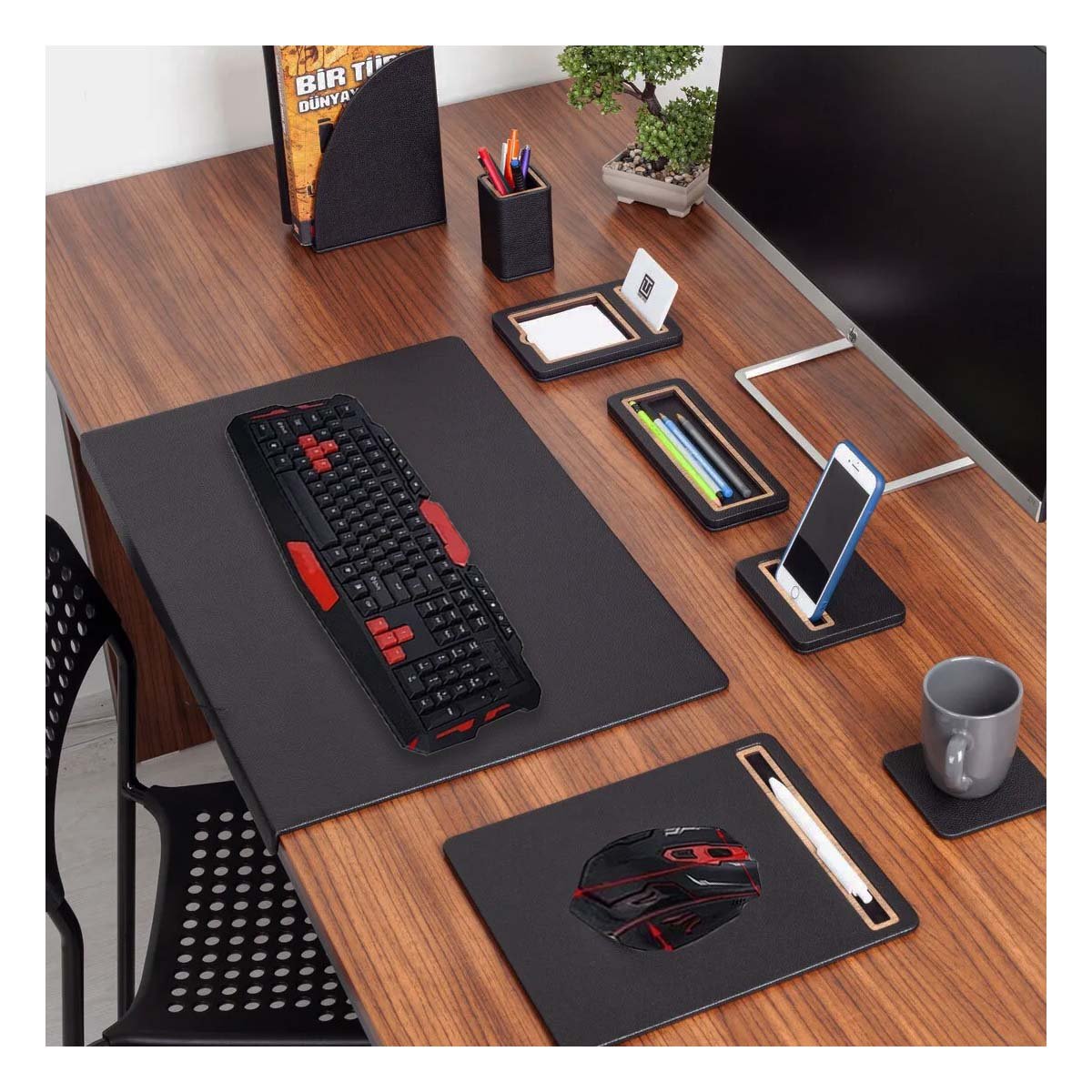 PACK4 PAR DE ABS NEGRO TECLADO Y MOUSE CON TECNOLOGIA DE PUNTA Y NEGRO - 5