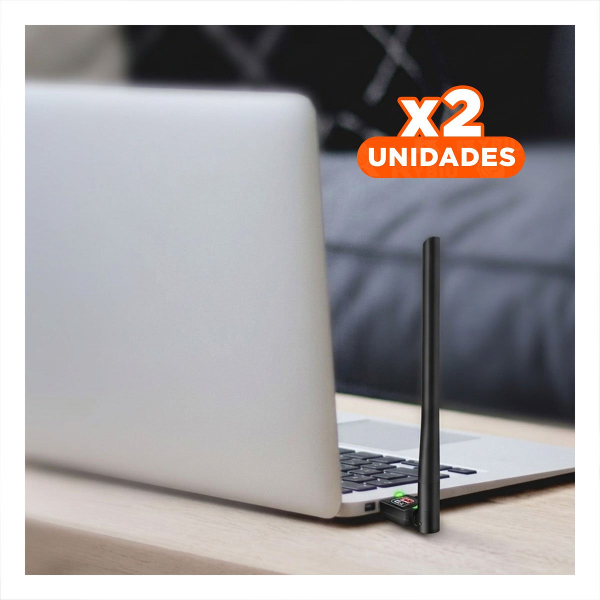 PACK2 ADAPTADOR USB INALAMBRICO PORTATIL PARA SENAL RAPIDA Y FÁCIL DE USAR COLOR NEGRO - 1