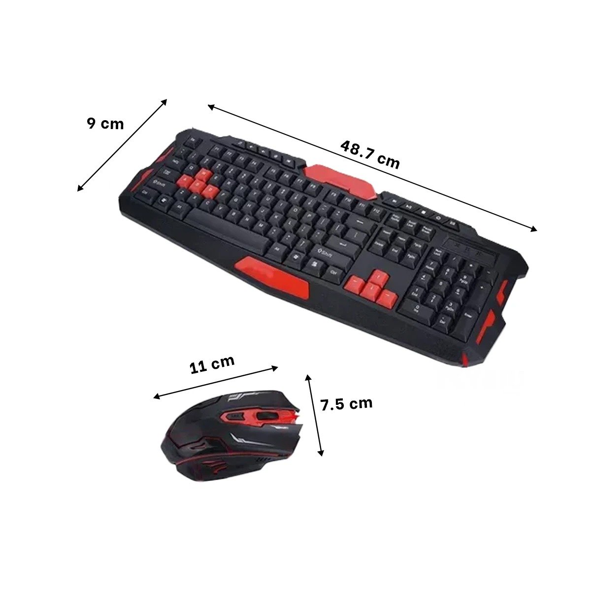 PACK4 ACCESORIO TECLADO Y MOUSE DE ABS NEGRO DE CALIDAD Y+PAPEL REGALO - 4