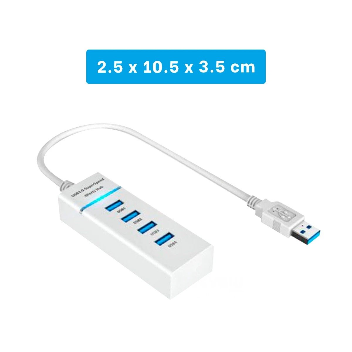 PACK2 ADAPTADOR BLANCO 4 ENTRADAS HUB 303 PARA OFICINA Y MULTIPLES CONEXIONES Y+REGALO STICKER - 4
