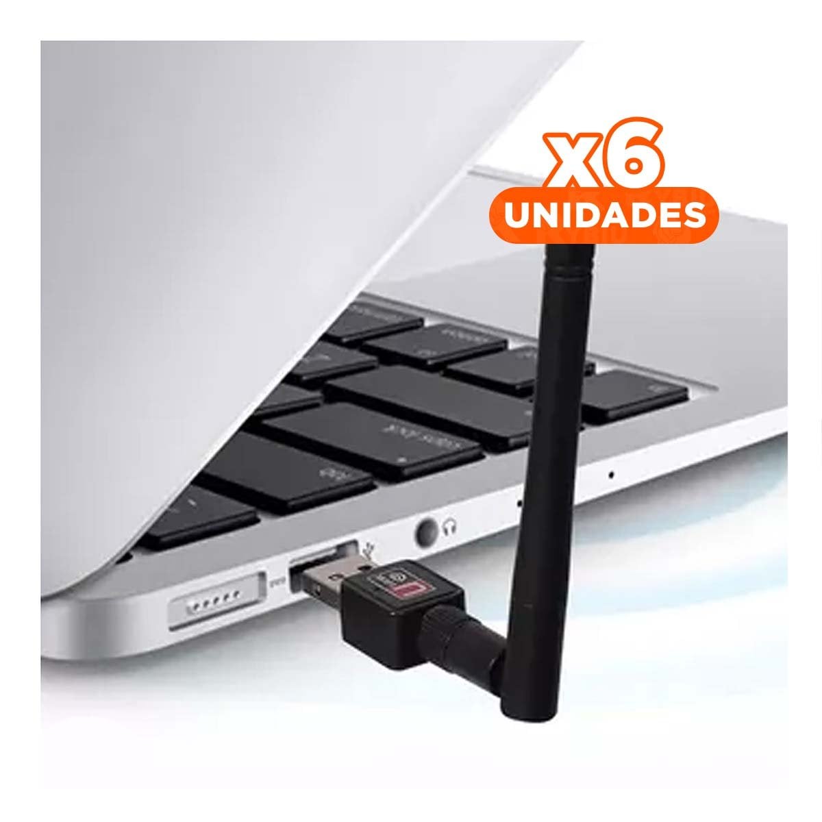 PACK6 ADAPTADOR INALAMBRICO USB LIGERO PARA SENAL ESTABLE Y CONEXION RAPIDA Y+PAPEL REGALO - 1