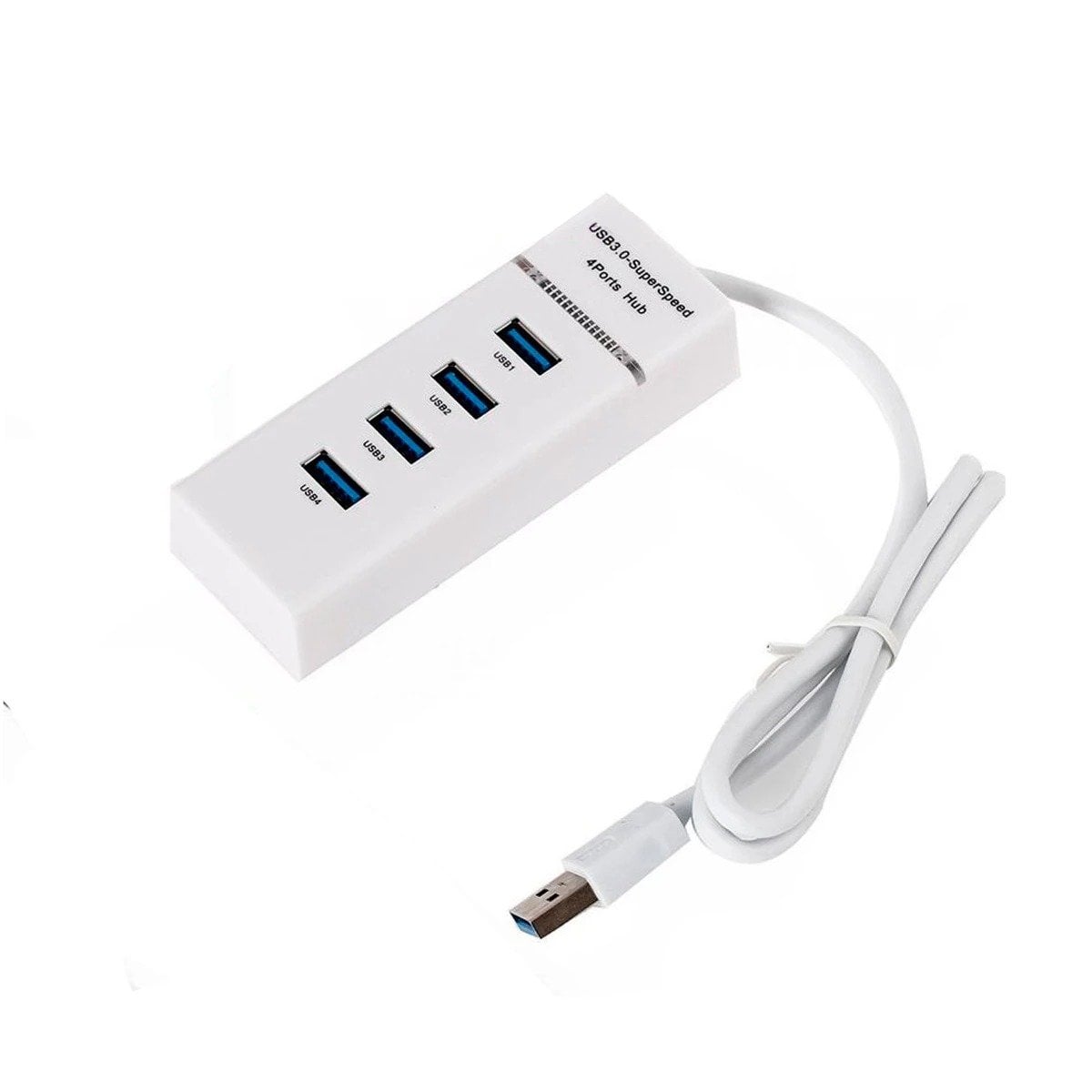 EXTENSOR 4 ENTRADAS HUB 303 COLOR BLANCO CON CONEXION SEGURA Y+LIGAS REGALO - 3