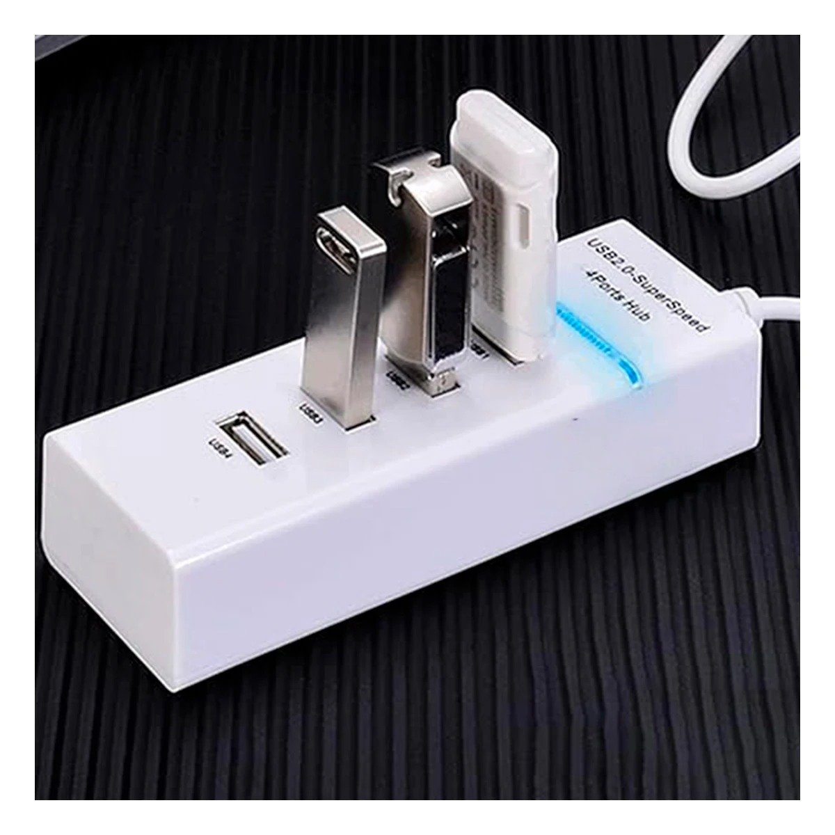PACK12 CONECTOR BLANCO 4 ENTRADAS HUB 303 COMPATIBLE CON LAPTOP - 3