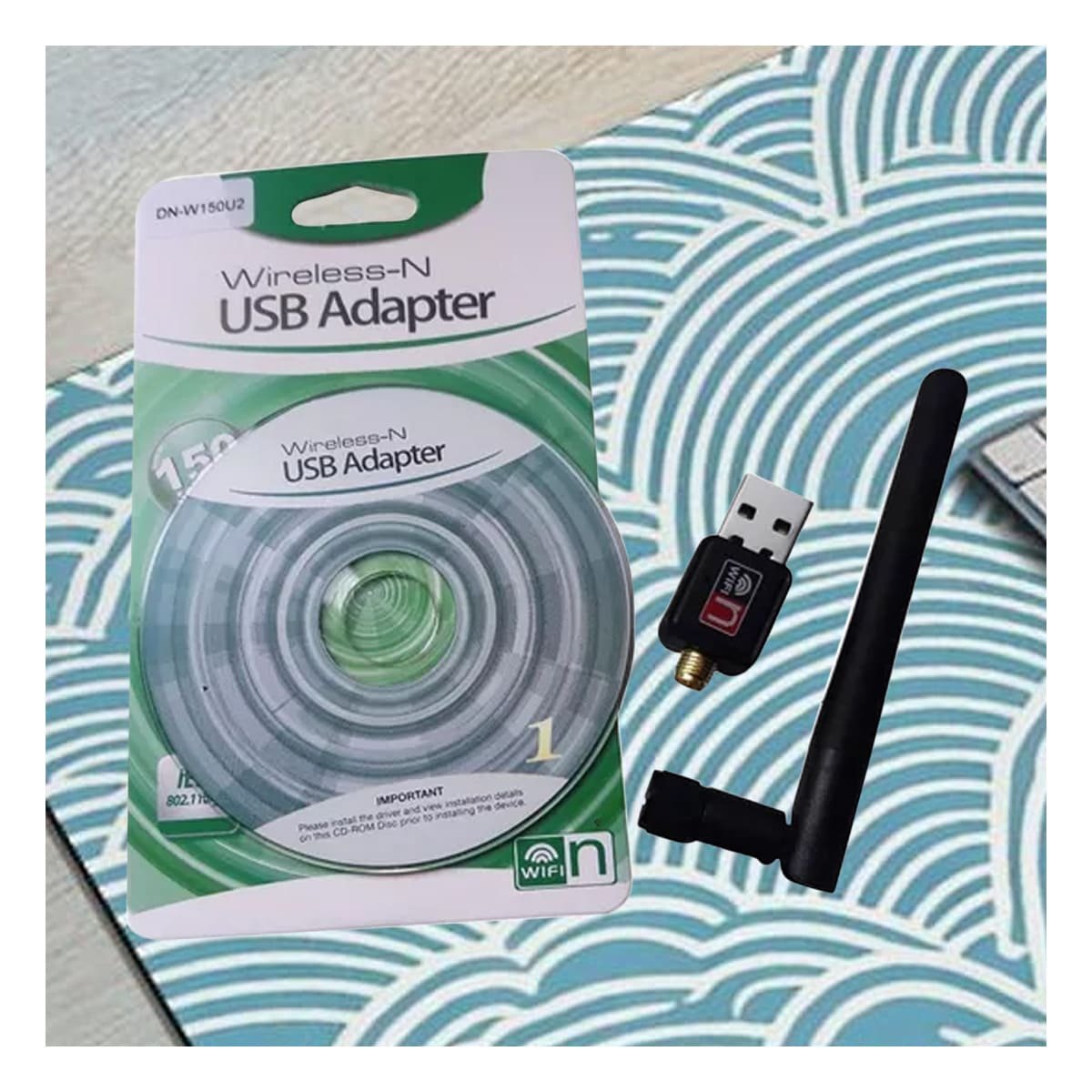 ADAPTADOR WIFI USB MODERNO PARA PC Y COMPUTADORA CON SENAL FUERTE NEGRO Y+PAPEL REGALO - 5