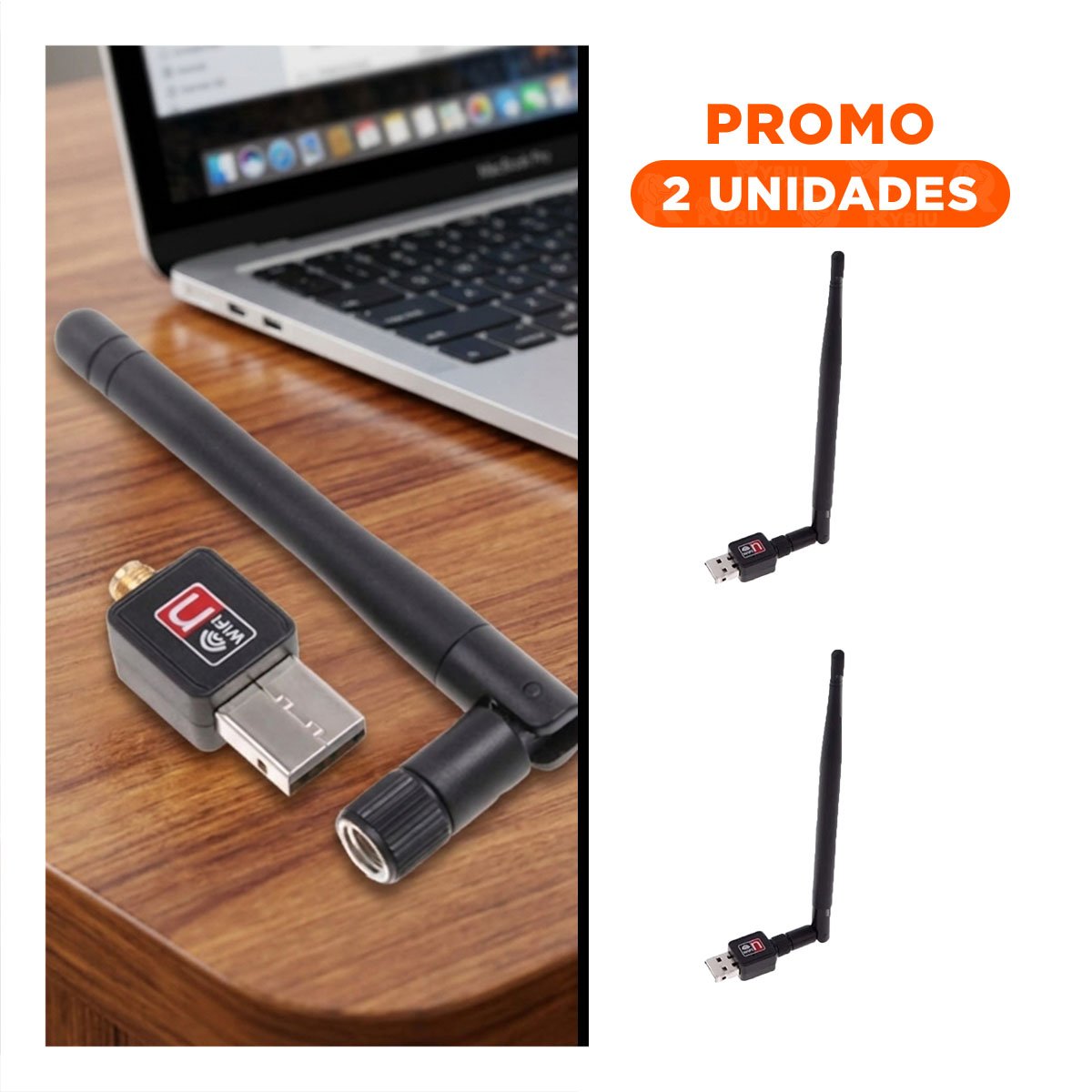 PACK12 ADAPTADOR USB WIFI COMPACTO PARA CONEXION CONTINUA Y COMPATIBLE NEGRO Y+PAPEL REGALO - 1