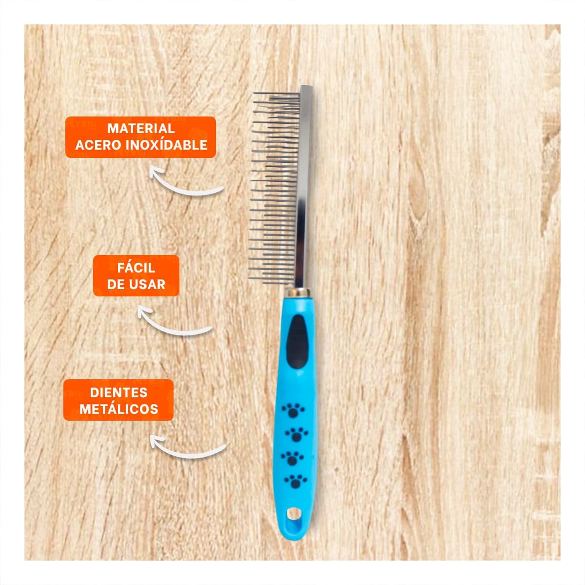 PACK4 LIMPIADOR DE PELO METAL COMODO Y FUNCIONAL 37,7X50X21CM CELESTE - 3