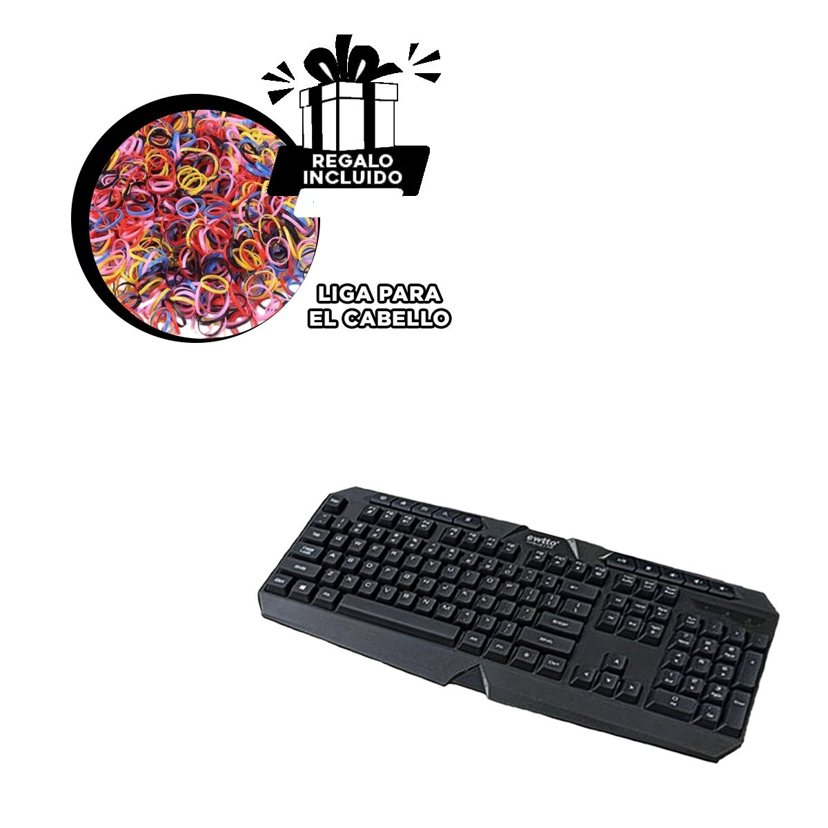 PACK4 TECLADO CON FUNCIONES AVANZADAS Y TECLAS RAPIDAS NEGRO - 5