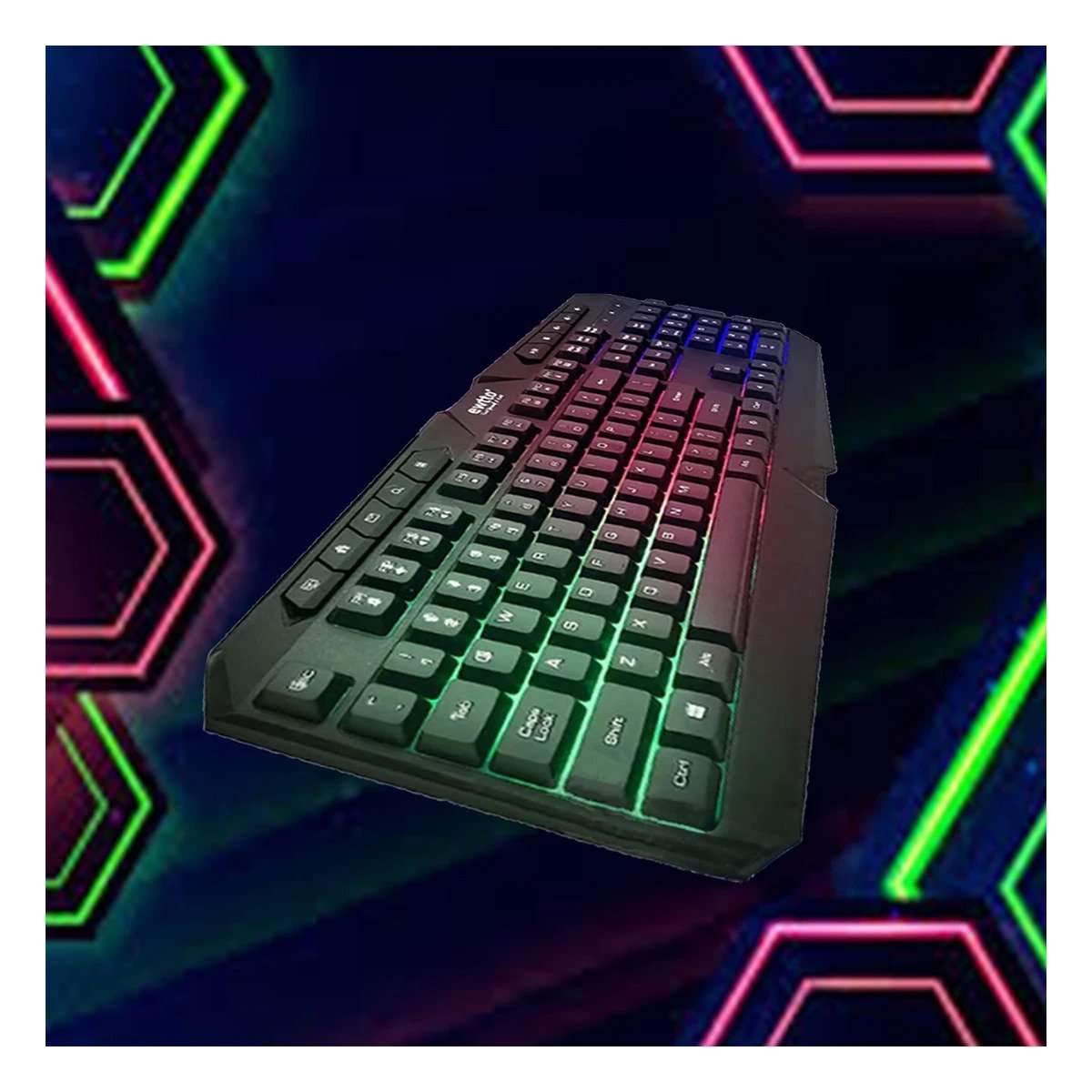PACK2 CONTROLADOR GAMER CON DISENO MODERNO Y TECLAS SENSIBLES COLOR NEGRO - 3