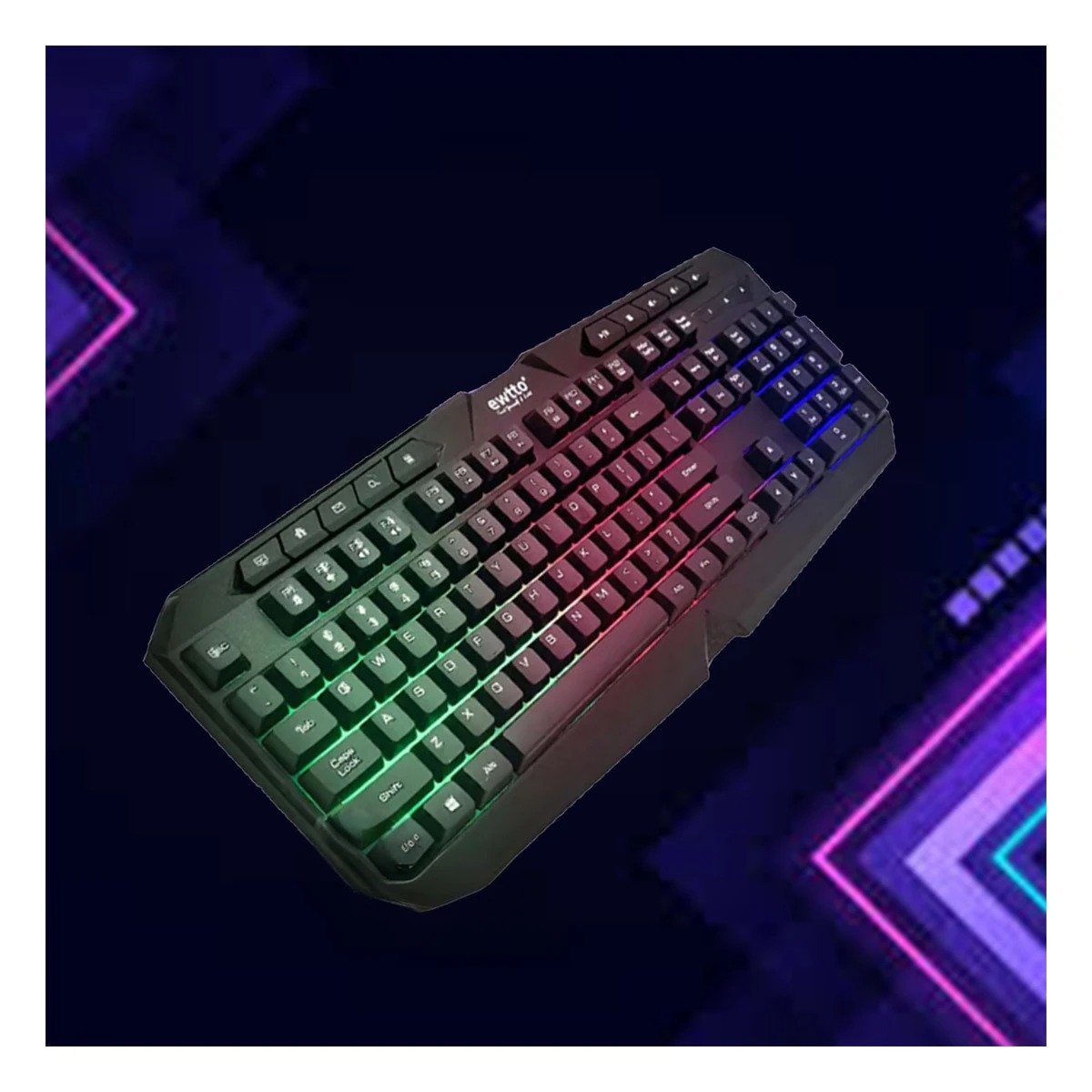 PACK2 CONTROLADOR GAMER CON DISENO MODERNO Y TECLAS SENSIBLES COLOR NEGRO - 5