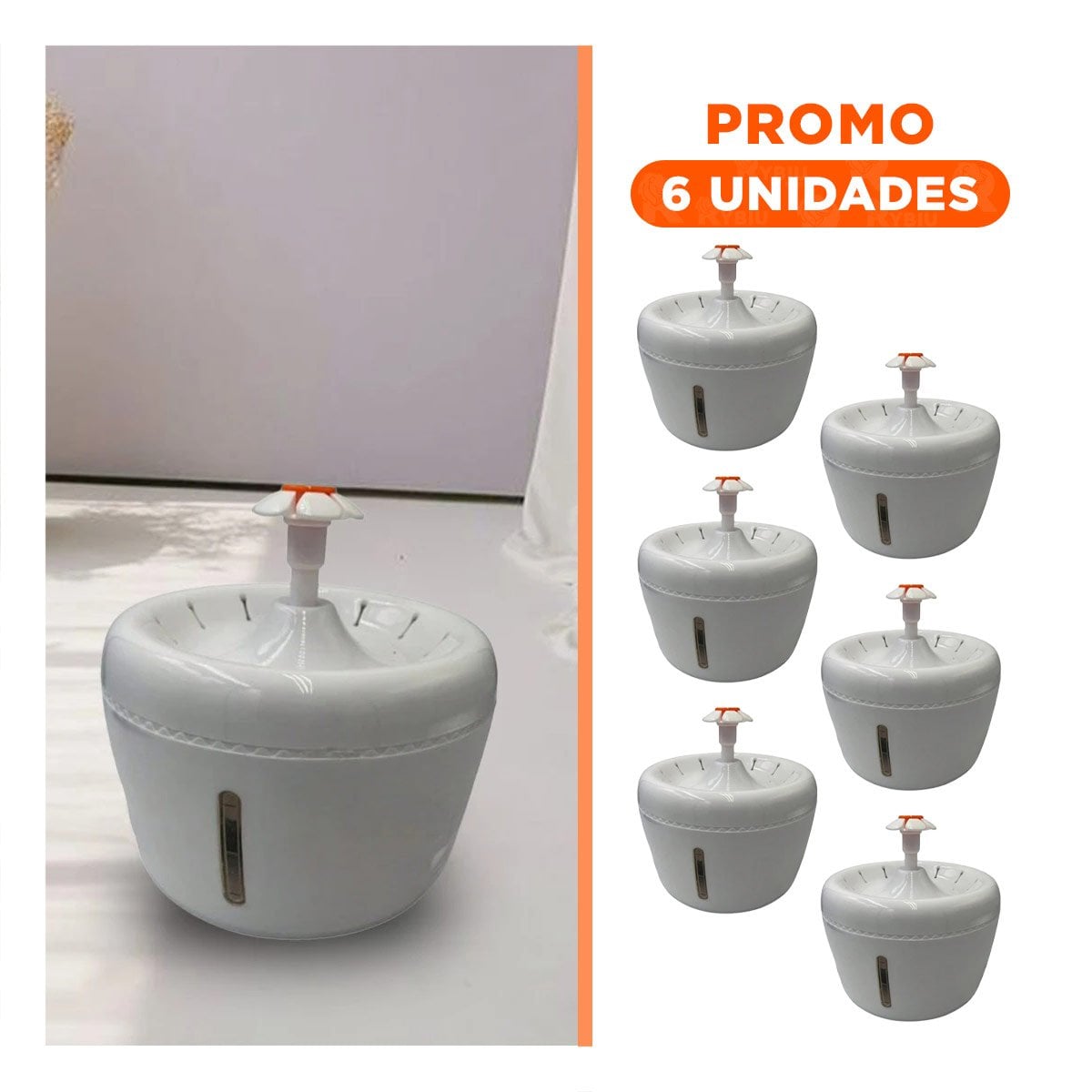 PACK6 ESTACION DE AGUA CIRCULAR BLANCO DE LAVADO COMODO PARA SUS MANOS - 1