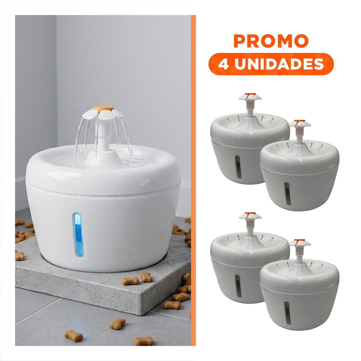 PACK4 MANANTIAL DE POLIPROPILENO PET BLANCO PARA LA TRANQUILIDAD DE SUS PADRES Y+REGALO STICKER - 1