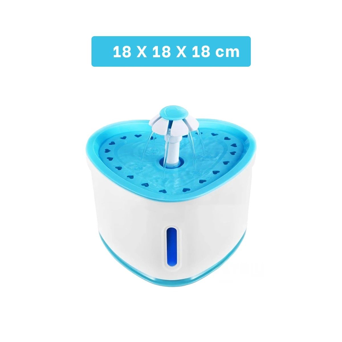 PACK4 FUENTE DE AGUA CORAZON PET CELESTE DE PLASTICO MUY ACTIVO Y+PAPEL REGALO - 4