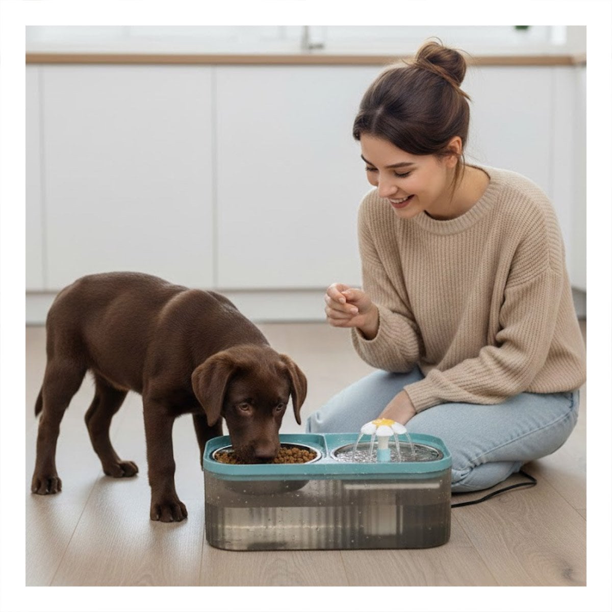 PACK2 FUENTE DOBLE RECTANGULAR PET CELESTE DE APLICACION MUY UTIL Y+PAPEL REGALO - 5