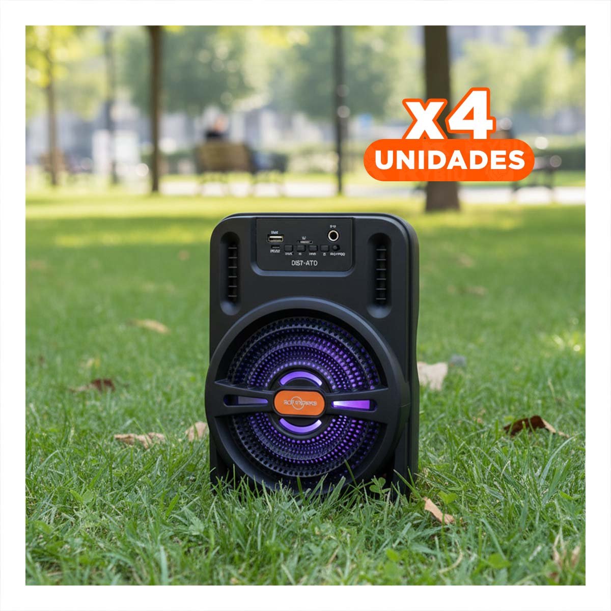 PACK2 ALTAVOZ DE SONIDO COLOR NEGRO CON BATERIA Y AUDIO POTENTE PARA CASA - 1
