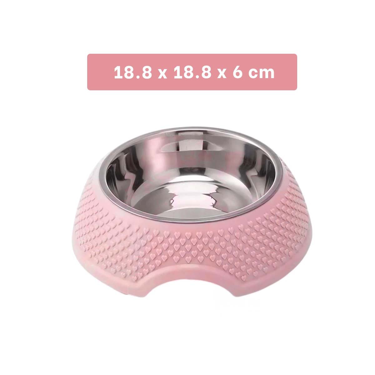 PACK4 RECIPIENTE DE ACERO ROSADO PASTEL CON CORAZONES EN RELIEVE Y+REGALO STICKER - 4