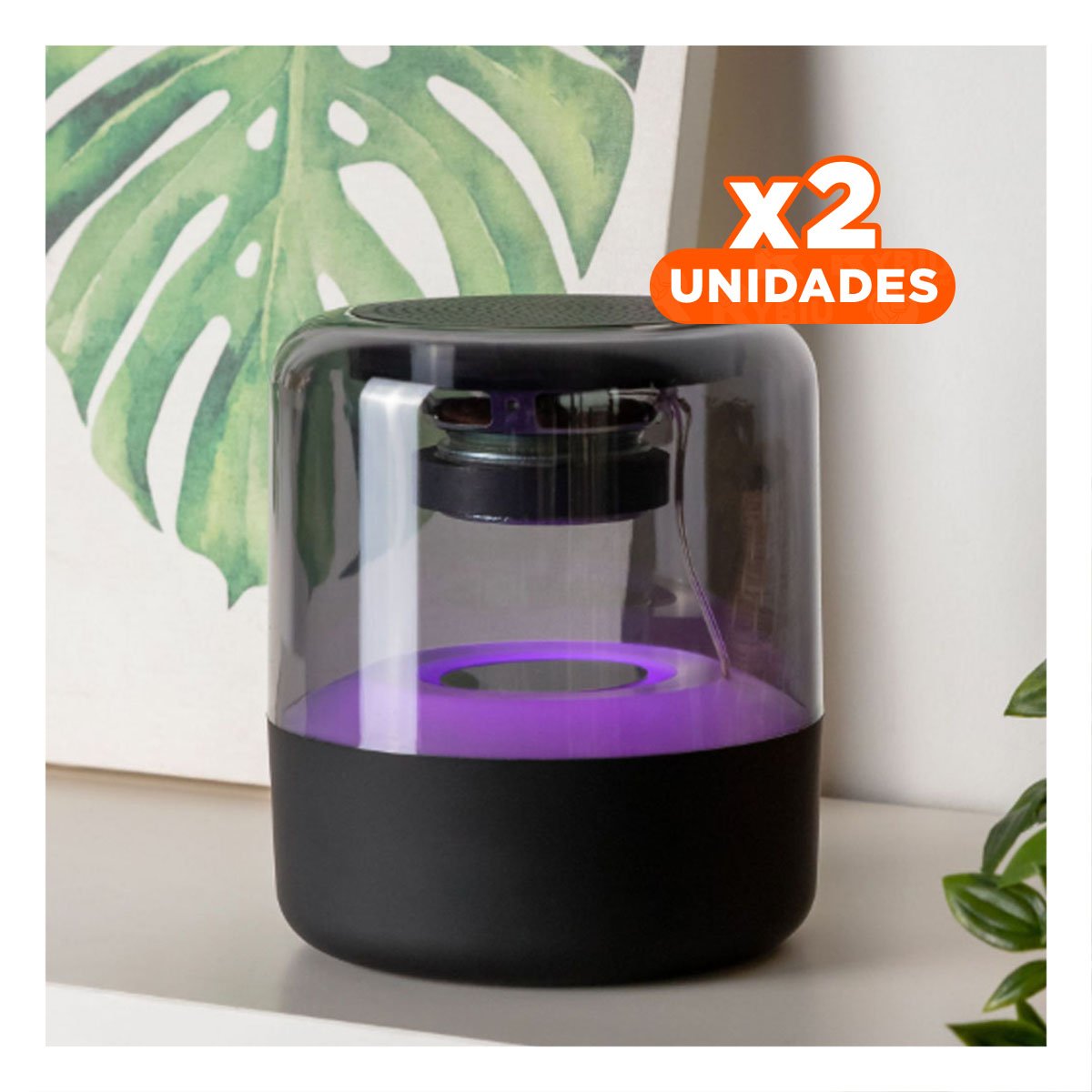 PACK4 BOCINA WIRELESS FUNCIONAL CON SONIDO NITIDO Y LUZ AMBIENTAL Y+REGALO STICKER - 1