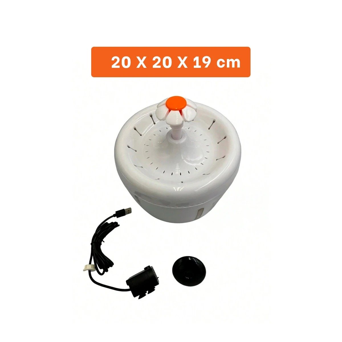 PACK6 FUENTE DE AGUA CIRCULAR PET BLANCO DE PLASTICO MUY SUAVE Y+PAPEL REGALO - 4