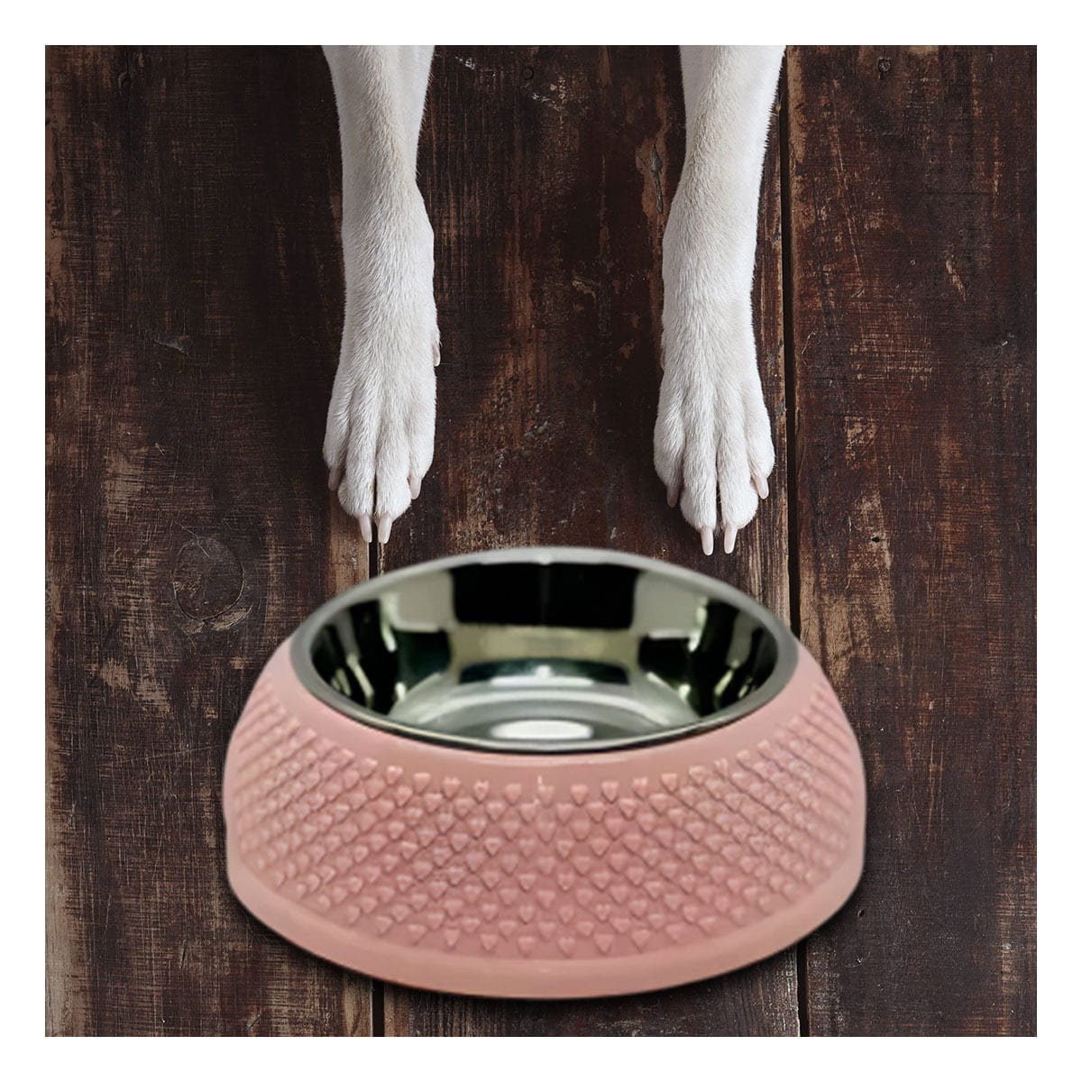 PACK12 BANDEJA DE ACERO ROSADO PASTEL CON CORAZONES EN RELIEVE Y DESMONTABLE COMODA - 5