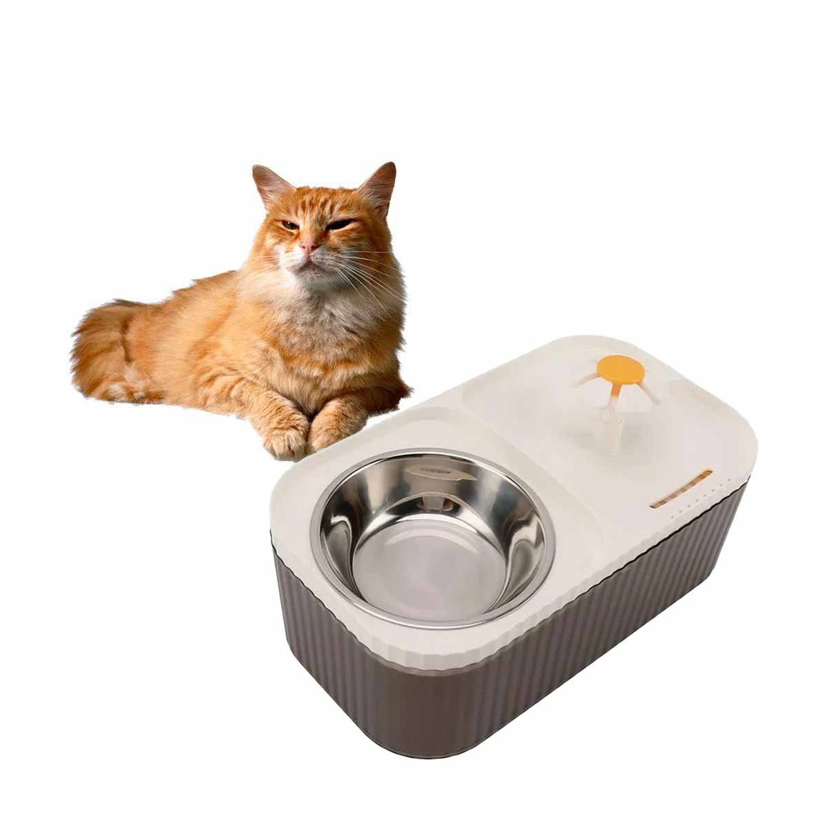 PACK4 FUENTE DOBLE RECTANGULAR PET BLANCO PARA UN COMEDOR MUY ACTIVO Y+PAPEL REGALO - 3