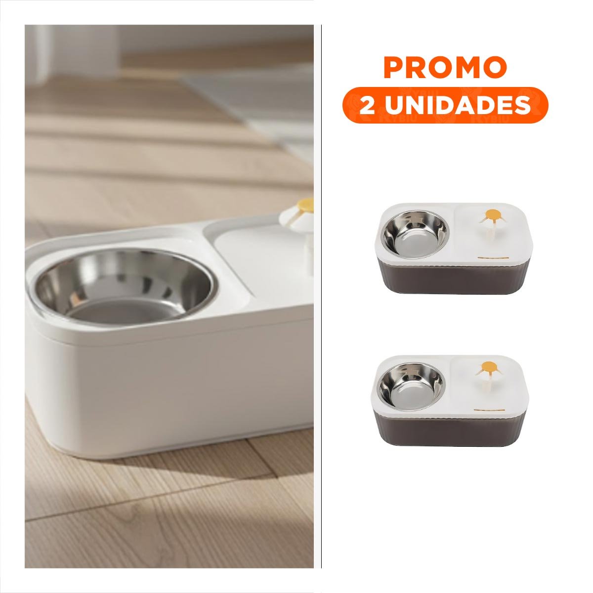 PACK2 ESTACION DE ALIMENTACION CON TONO BLANCO DE GRAN BRILLO - 1