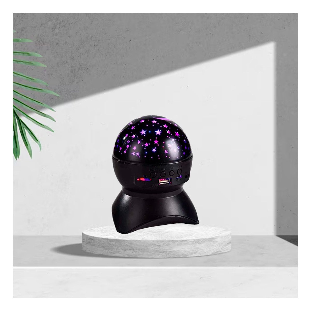 PACK2 BOCINA COLOR NEGRO CON FUNCION PORTÁTIL Y LAMPARA PARA SALA Y+PAPEL REGALO - 5