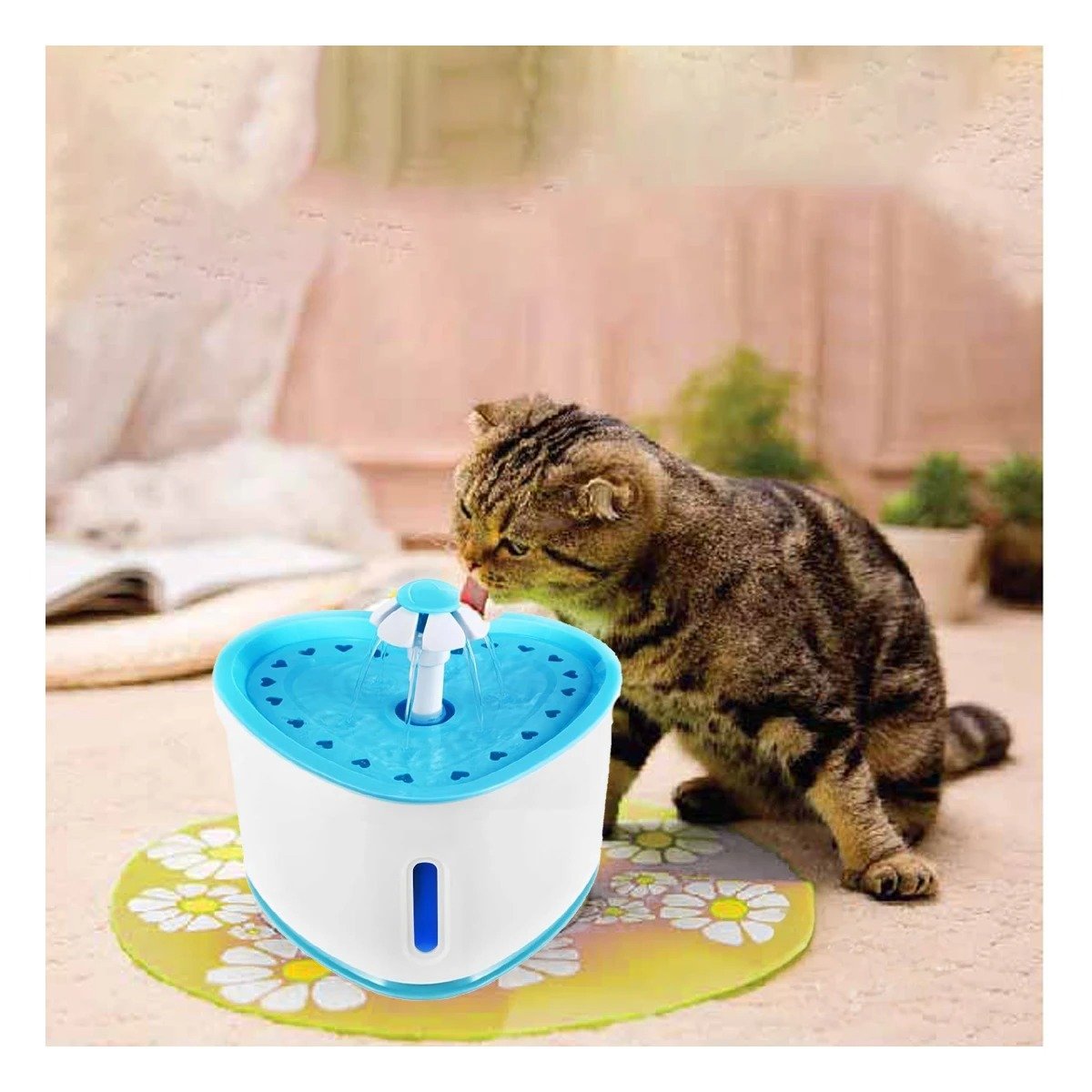 PACK4 BEBEDERO CON FORMA DE CORAZON CELESTE PARA EL CUIDADO DE SUS HIJOS - 5