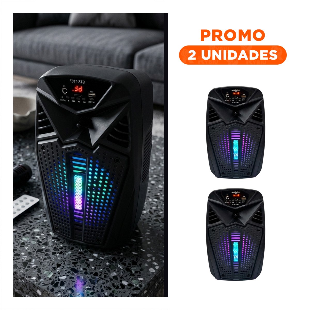 PACK2 SISTEMA MODERNO CON 6,5 PULGADAS Y LUCES LED PARA EL HOGAR CON GRAN ESTILO - 1