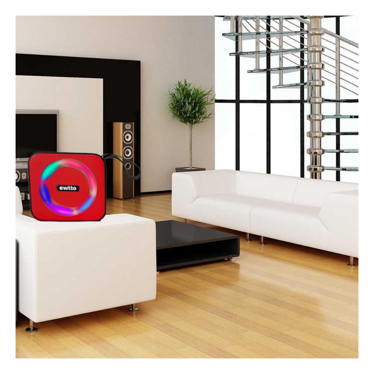 PACK2 ALTAVOZ LIGERO ROJO DE PLASTICO PARA MOCHILA CON SISTEMA DE GRAN AUDIO Y+PAPEL REGALO - 4