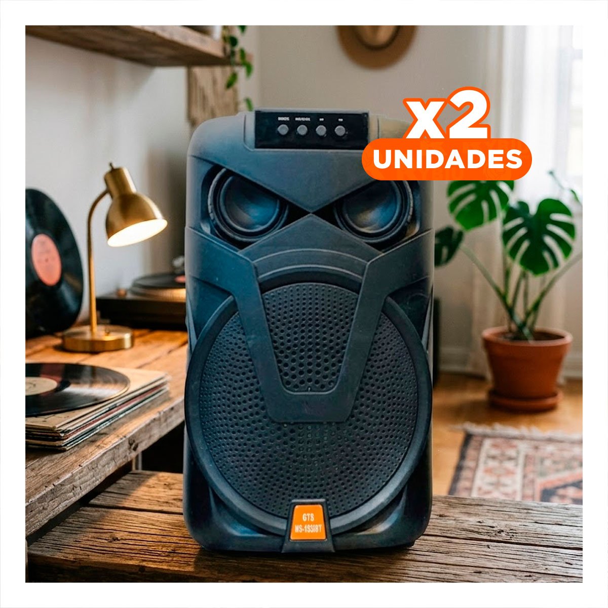 PACK2 PARLANTE CON SISTEMA ESTEREO PARA VER PELICULAS EN HABITACION Y+REGALO STICKER - 1