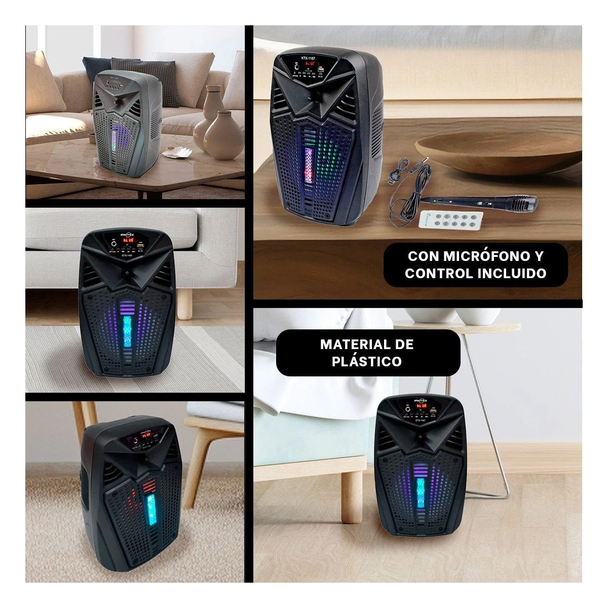 PACK2 ALTAVOZ INALAMBRICO CON BLUETOOTH Y BATERIA DE GRAN DURACION PARA LA CASA Y+PAPEL REGALO - 3