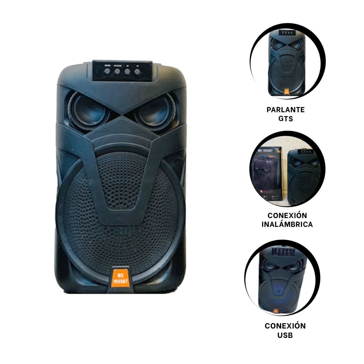 ALTAVOZ DE PLASTICO CON BATERIA DE LARGA DURACION PARA PICNIC Y AIRE LIBRE Y+LIGAS REGALO - 3
