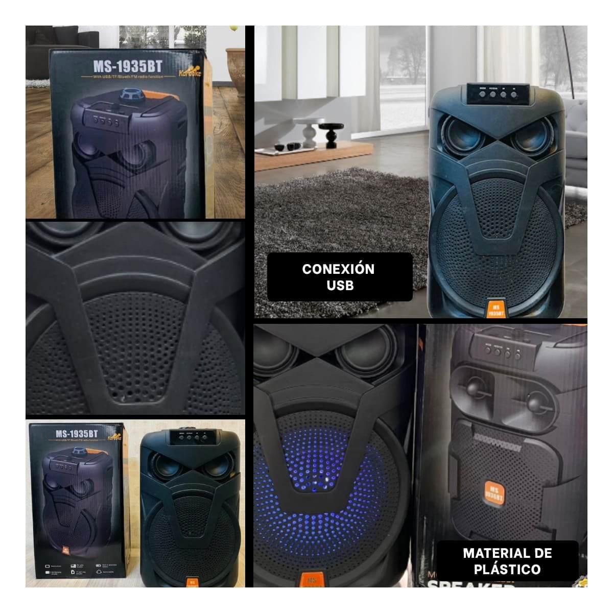 ALTAVOZ DE PLASTICO CON BATERIA DE LARGA DURACION PARA PICNIC Y AIRE LIBRE Y+LIGAS REGALO - 5