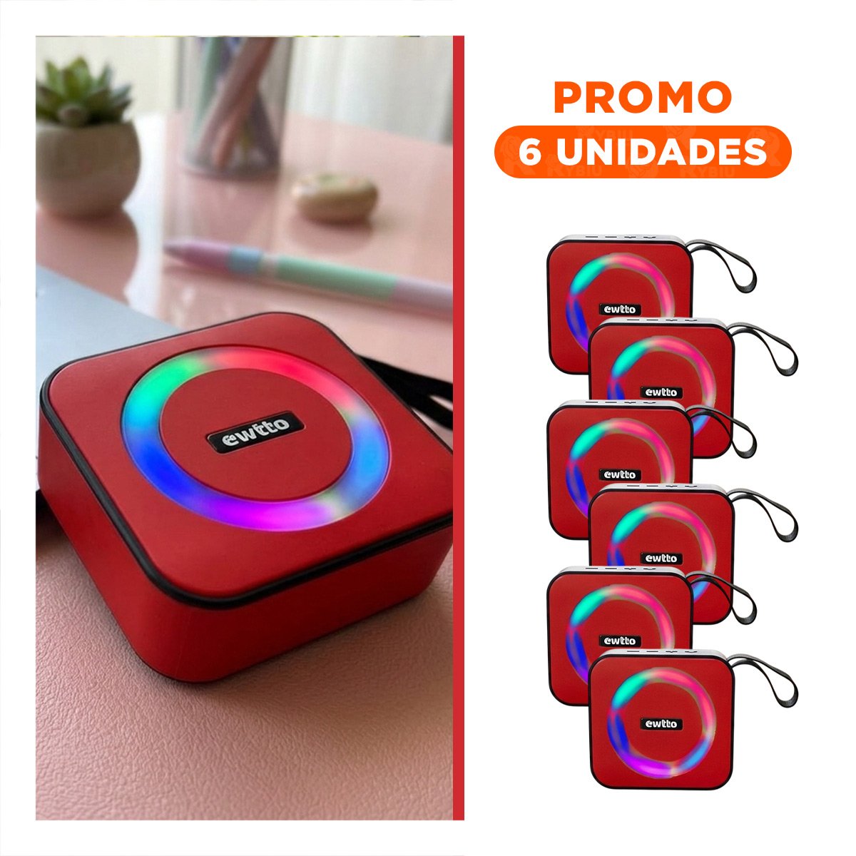 PACK4 EQUIPO DINAMICO DE PLASTICO PARA FIESTA ROJO CON TECNOLOGIA DE IMPACTO Y+REGALO STICKER - 1